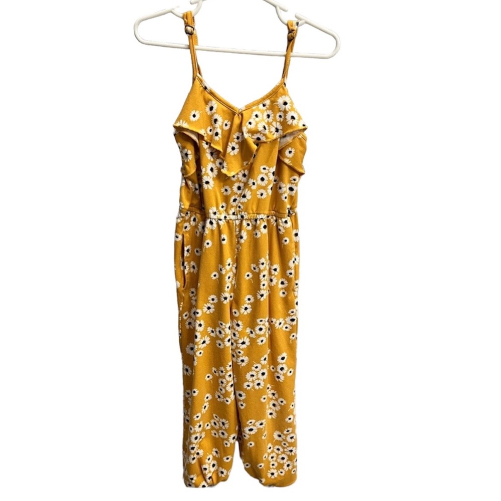 Yellow floral jumper, size 4T